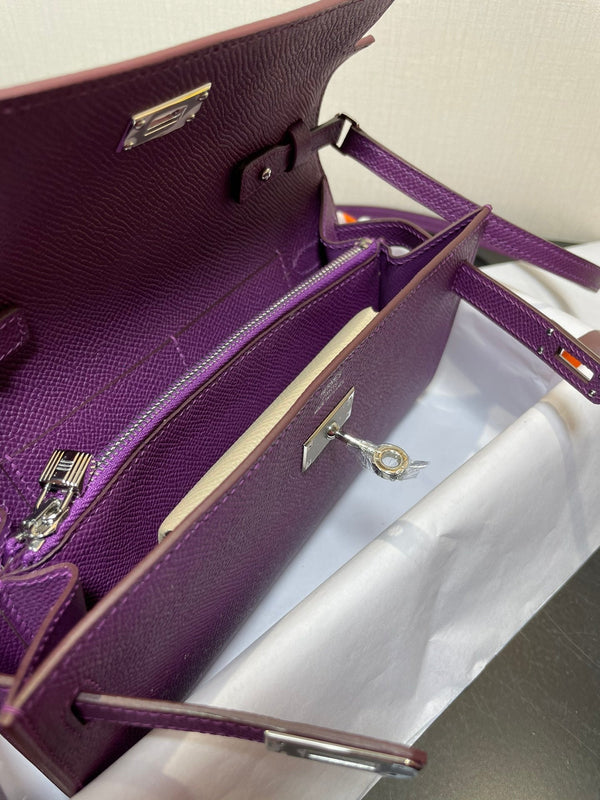 kelly woc 20.5 viola epsom hardware argento