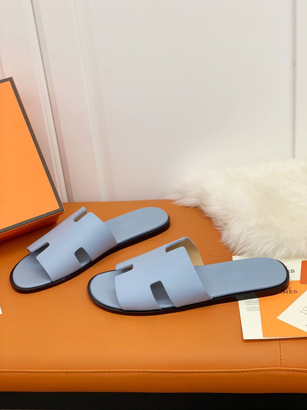 SANDALO HM IZMIR IN PELLE DI VITELLO BLU NUVOLA