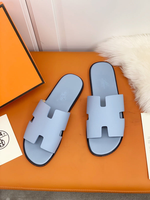 SANDALO HM IZMIR IN PELLE DI VITELLO BLU NUVOLA