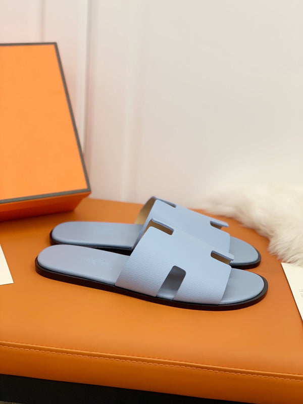 SANDALO HM IZMIR IN PELLE DI VITELLO BLU NUVOLA