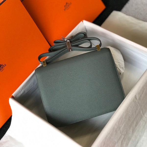 constance 24 blu arancione pelle epsom hardware dorato