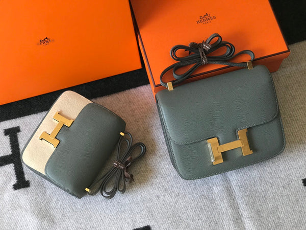 constance 24 blu arancione pelle epsom hardware dorato