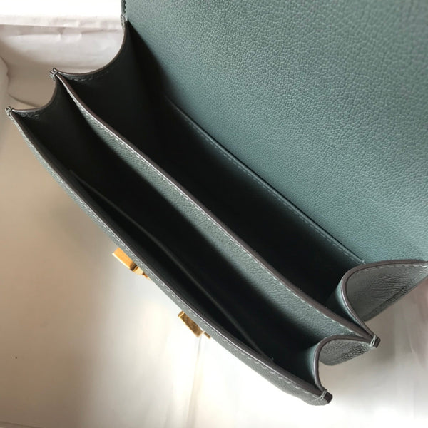 constance 24 blu arancione pelle epsom hardware dorato