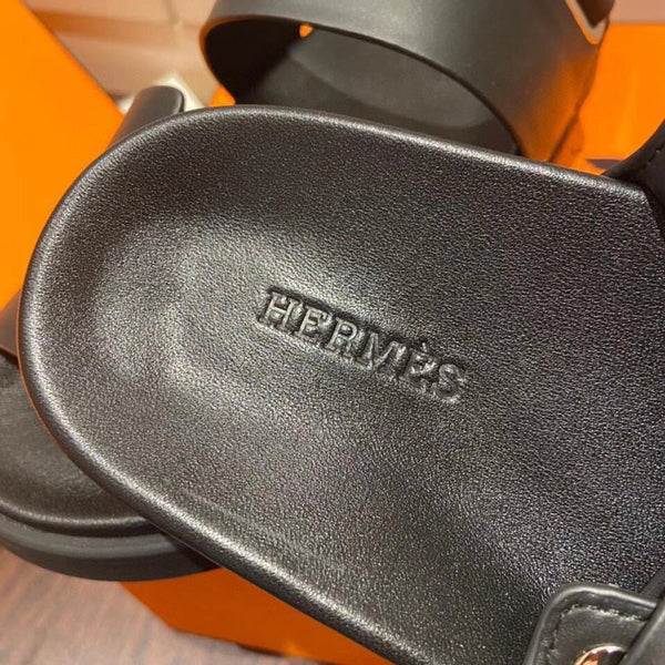 HM GENIUS SANDAL BLACK CALFSKIN