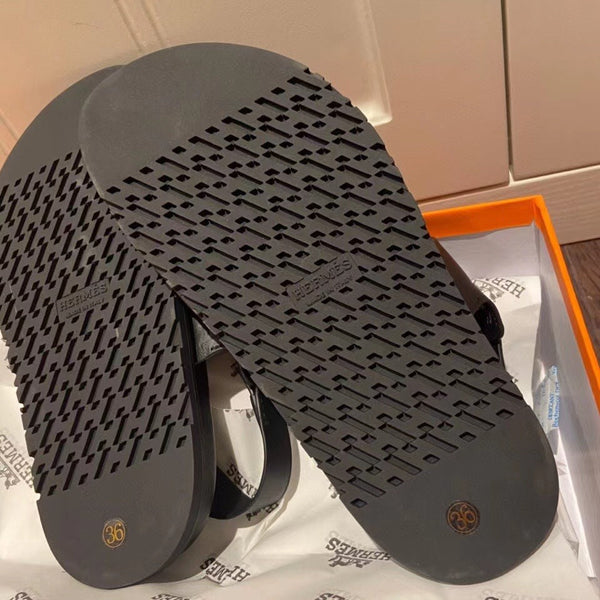 HM GENIUS SANDAL BLACK CALFSKIN