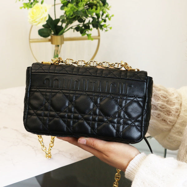 CARO MINI BAG 20 IN BLACK CALFSKIN