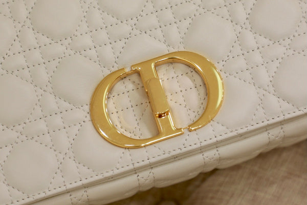 LARGE CARO BAG 28 WHITE CALFSKIN