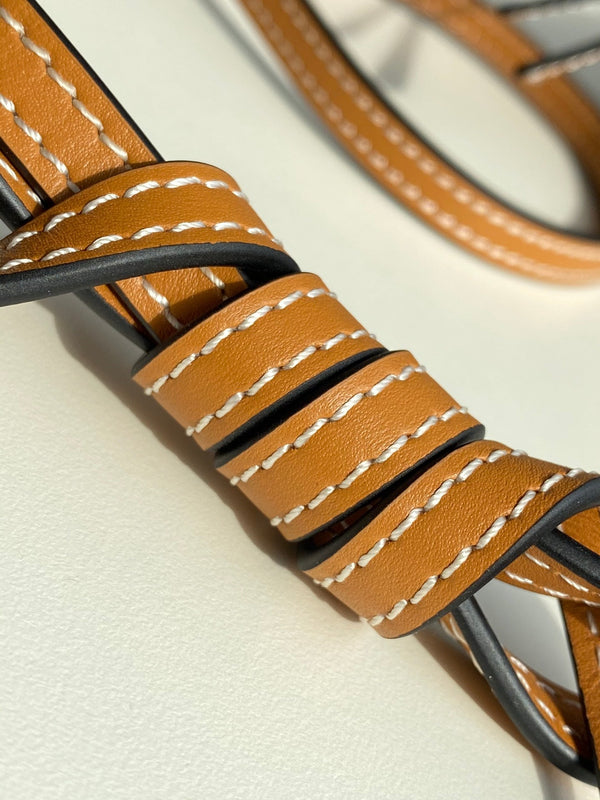 mini puzzle 18cm orange calfskin gold hardware