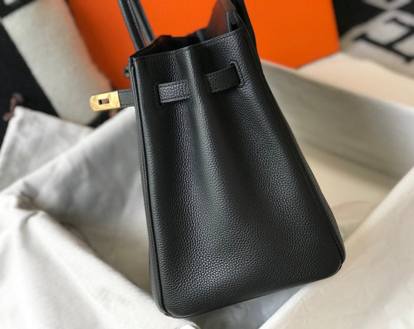 HM BIRKIN 30CM PELLE NERA TOGO FERRAMENTA ORO