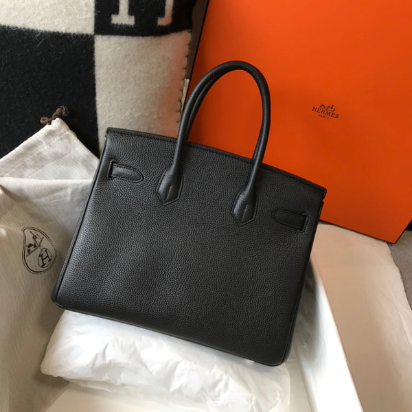 HM BIRKIN 30CM PELLE NERA TOGO FERRAMENTA ORO