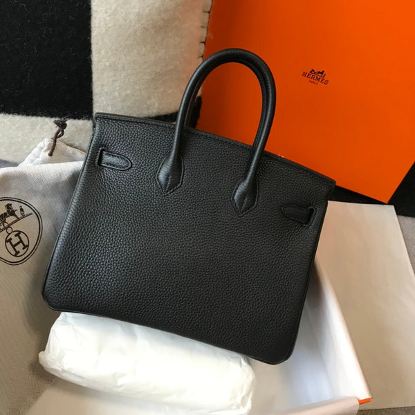 HM BIRKIN 30CM PELLE NERA TOGO FERRAMENTA ARGENTO