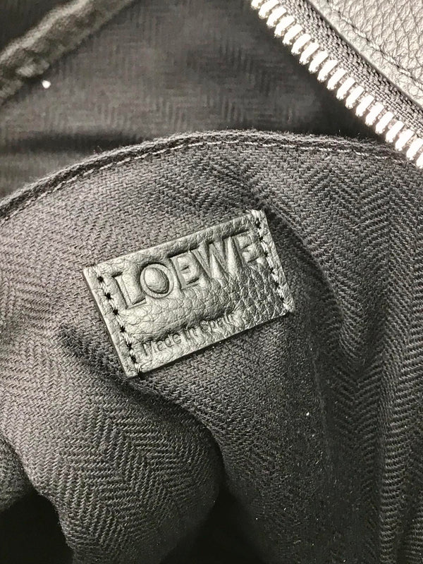 LOE 39 MILITARY BACKPACK IN BLACK SOFT GRAINED CALFSKIN