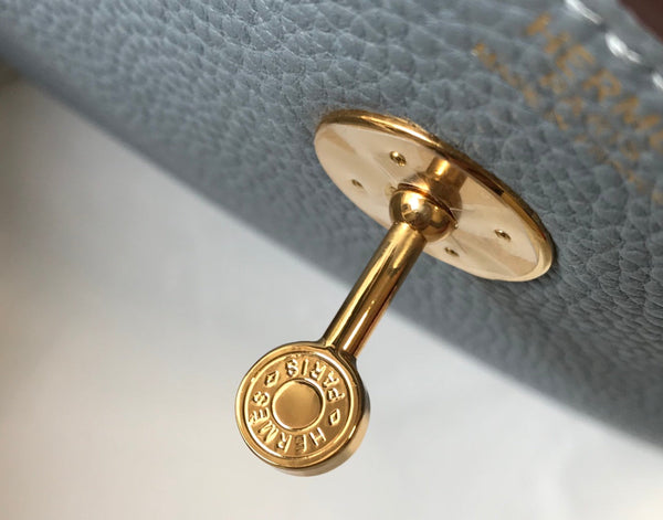 BORSA HM LINDY 26 GRIGIO TEMPERATO IN PELLE TAURILLON CLEMENCE