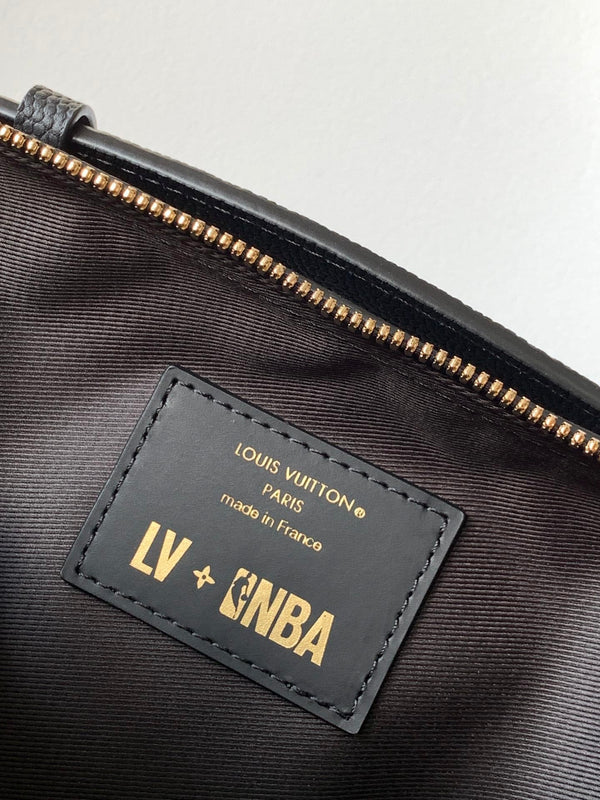 LV x NBA Handle Trunk Bag 21.5cm Black Monogram Grained Leather GHW