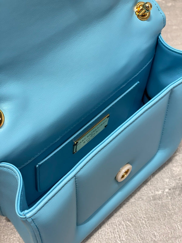 BVL Serpenti Mary Katrantzou Top Handle 19cm Sky Blue Lambskin GHW 188688