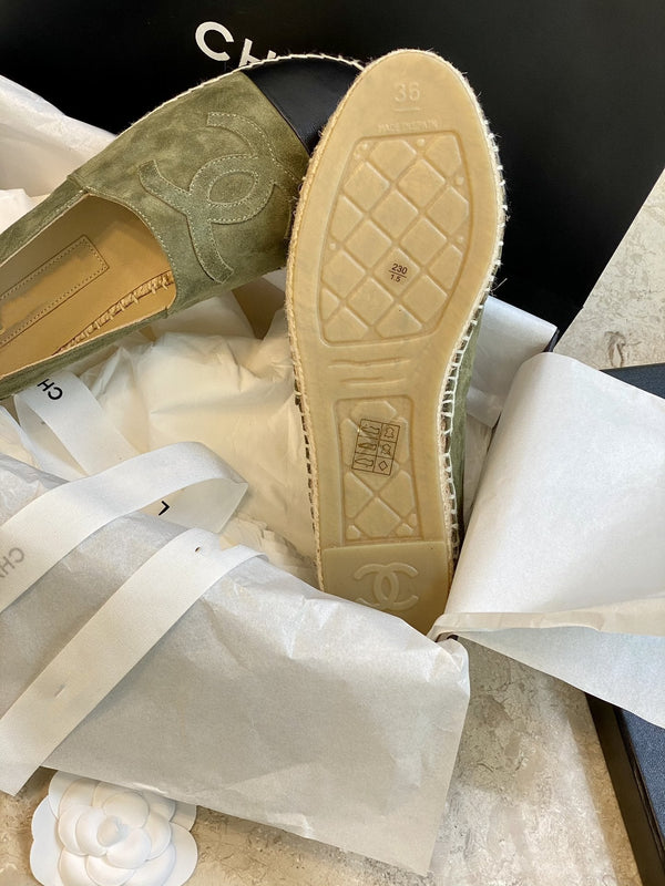 espadrillas color cachi scamosciato nero pelle di agnello