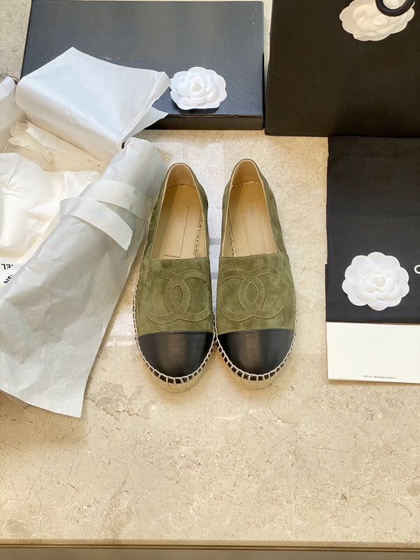 espadrillas color cachi scamosciato nero pelle di agnello