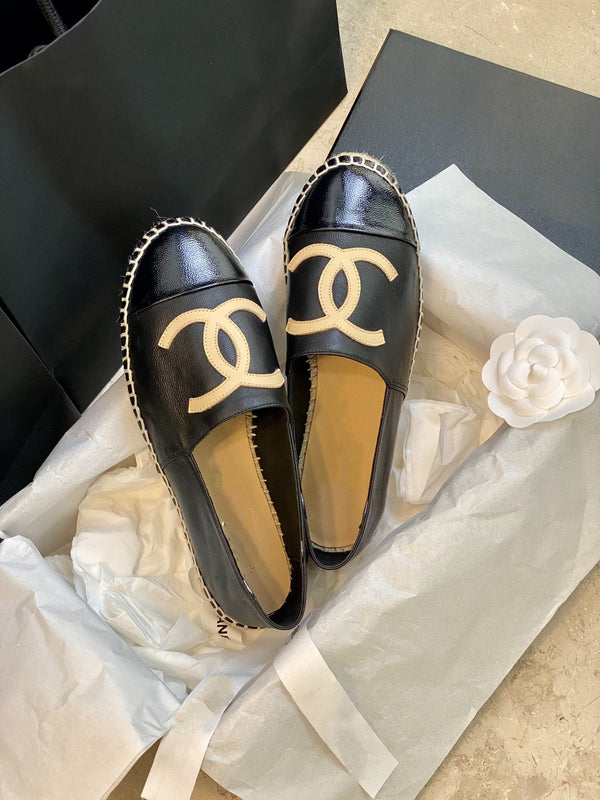 espadrilles black lambskin