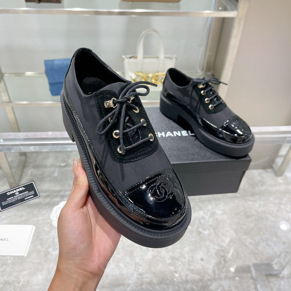 CC Sneaker 45mm Nero Pelle di Agnello e Vacchetta Rugosa