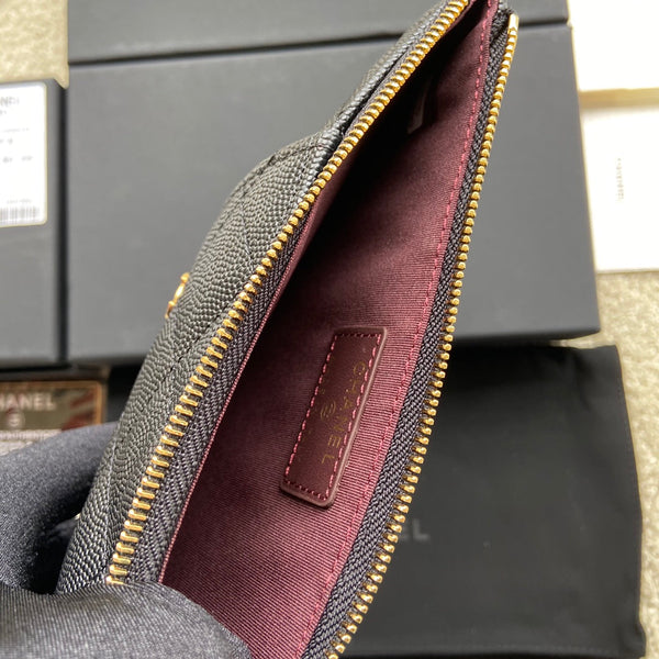 CC Classic Phone Pouch Black Caviar GHW 229654