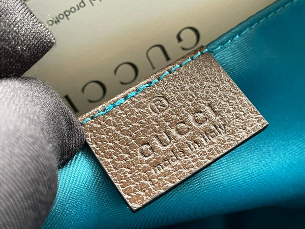 BORSA A TRACOLLA OPHIDIA GG MEDIUM 23 IN TELA SUPREMA BEIGE ED EBANO