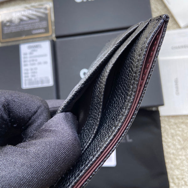 CC Classic Card Holder Black Caviar GHW 173998