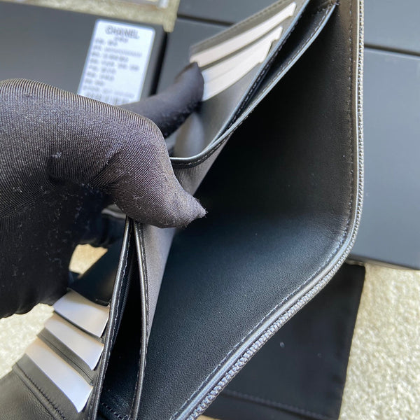 CC Boy Small Flap Wallet Black Caviar GHW 156520