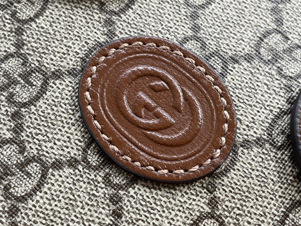 MINI TOTE 20 BAG IN BEIGE CANVAS AND BROWN CALFSKIN