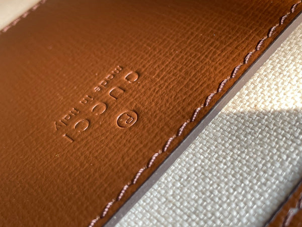 MINI TOTE 20 BAG IN BEIGE CANVAS AND BROWN CALFSKIN