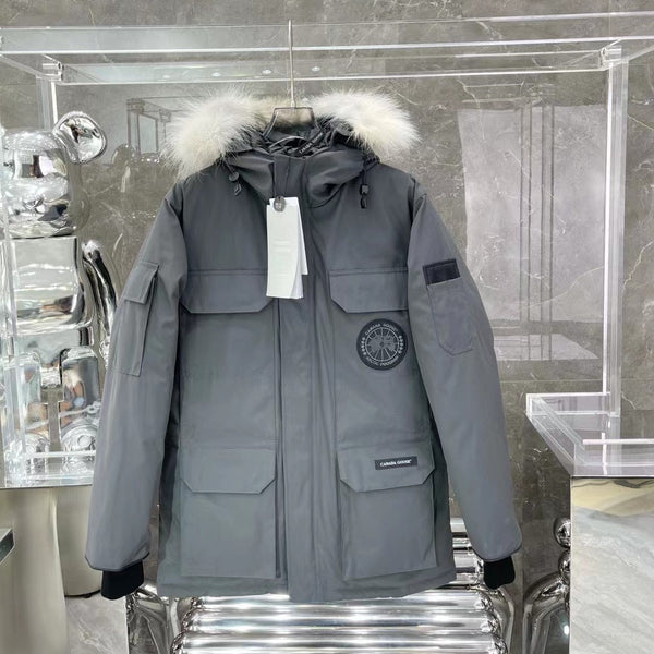 C. Goose Bomber Jacket Grey Polyester 0030