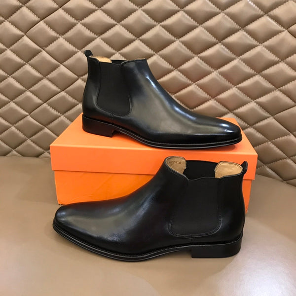 HM Men's Chelsea Boot Black Cowhide