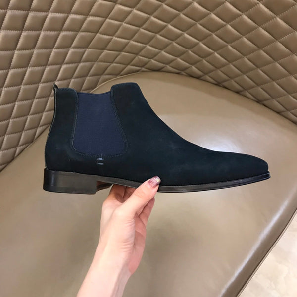 HM Men's Chelsea Boot Navy Blue Suede