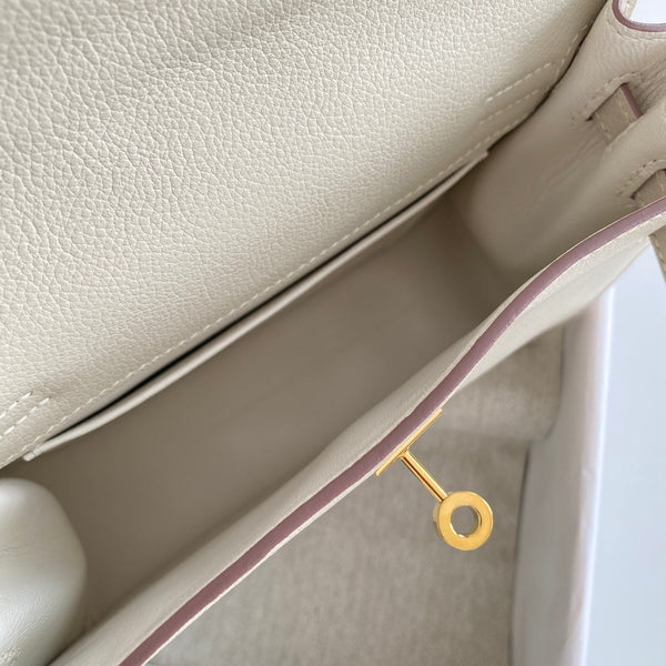 Kelly Danse II 22cm White Evercolor Leather Ghw