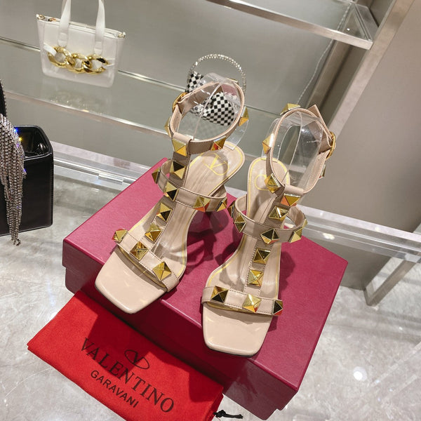 Valentino Decolleté con cinturini e borchie 95mm in pelle di pecora 239551