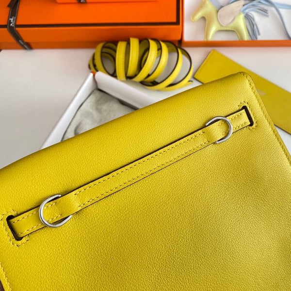 Kelly Danse II 22cm Borsa in pelle Evercolor gialla