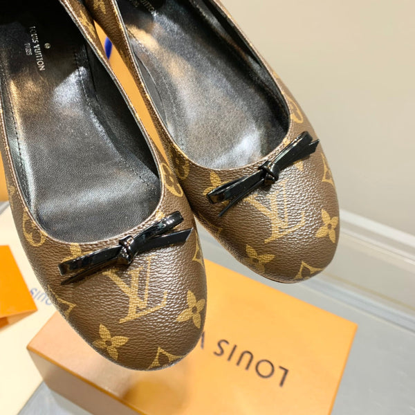LV Joy Ballerina Dark Brown Mix Black Monogram Calfskin