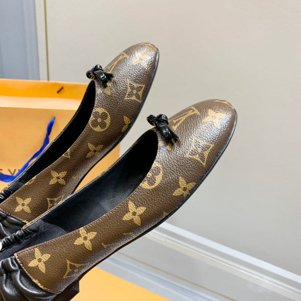 LV Joy Ballerina Dark Brown Mix Black Monogram Calfskin
