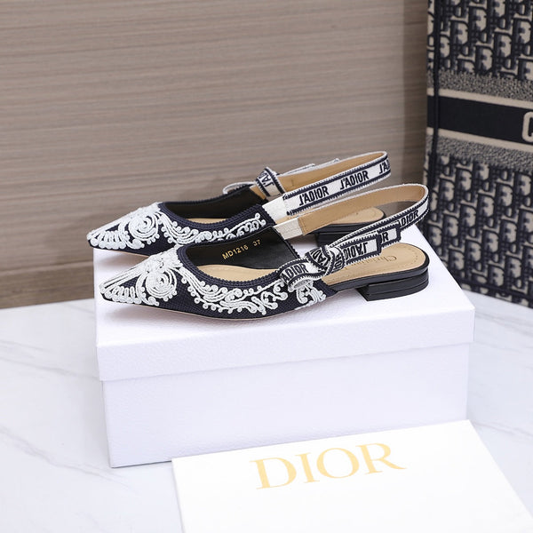 CD 25 J'Adior Slingback Flat Fabric 237871