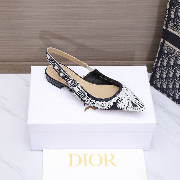 CD 25 J'Adior Slingback Flat Fabric 237871