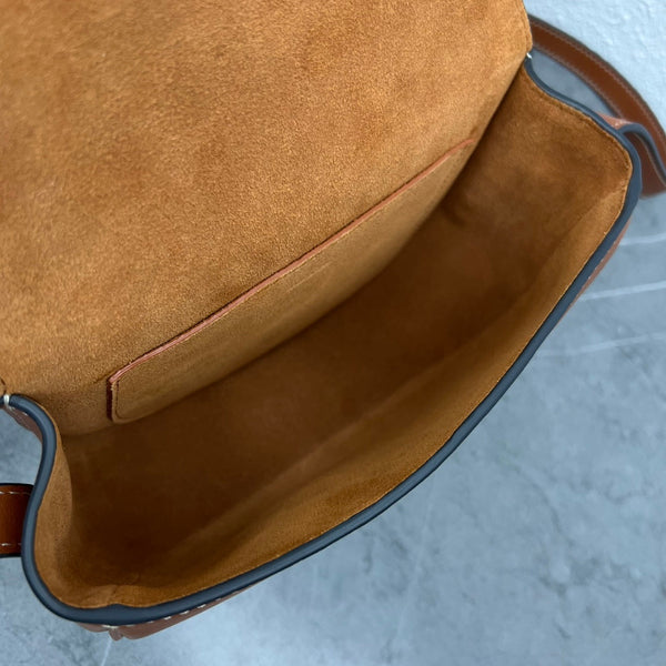 FOLCO CUIR TRIOMPHE 18 IN RED BROWN CALFSKIN