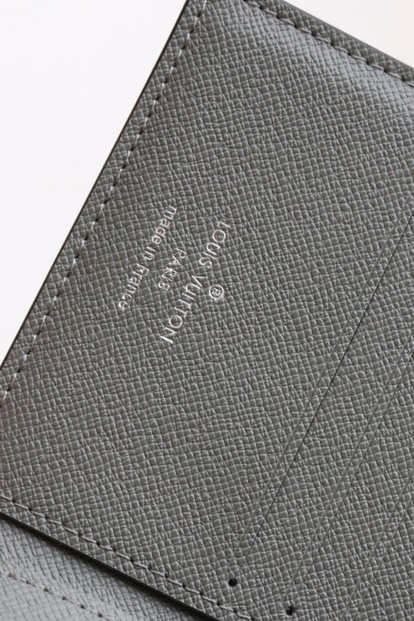 LV Marco Wallet Blue Gray Taiga Leather 182789