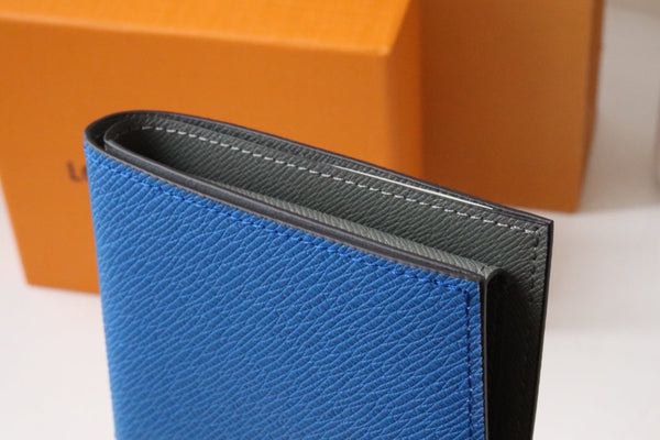 LV Marco Wallet Blue Gray Taiga Leather 182789
