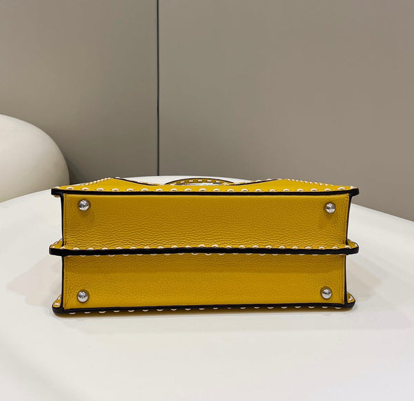 PEEKABOO ISEEU 33 IN YELLOW GRAINED CALFSKIN SILVER HARDWARE