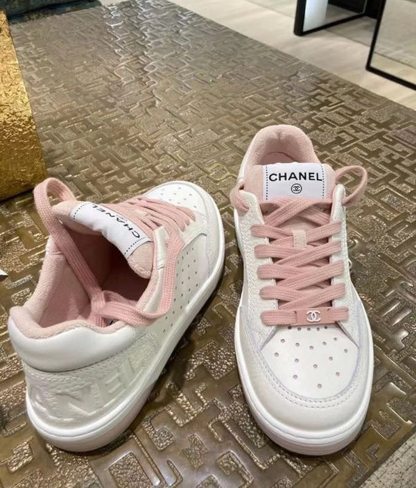 CC 22A Sneaker Pink White Calfskin & Rubber 413921
