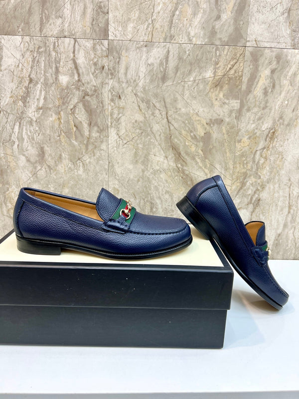 GG Men's Loafer Blue Water-Dyed Cowhide 522526