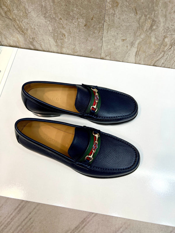 GG Men's Loafer Blue Water-Dyed Cowhide 522526