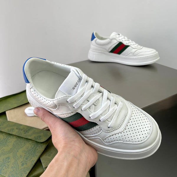 GG Men's ACE Sneaker White Calfskin 536967