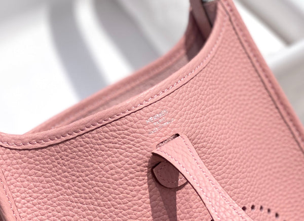 Mini Evelyne 18cm Pink Togo Silver Hardware