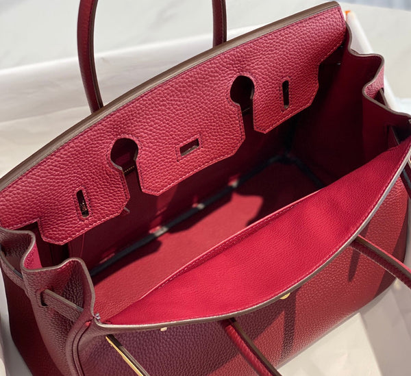 HM Birkin Bag Burgundy Togo Leather Gold Hardware