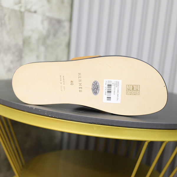 HM IZMIR SANDAL TANGERINE AND BRONZE LAMBSKIN